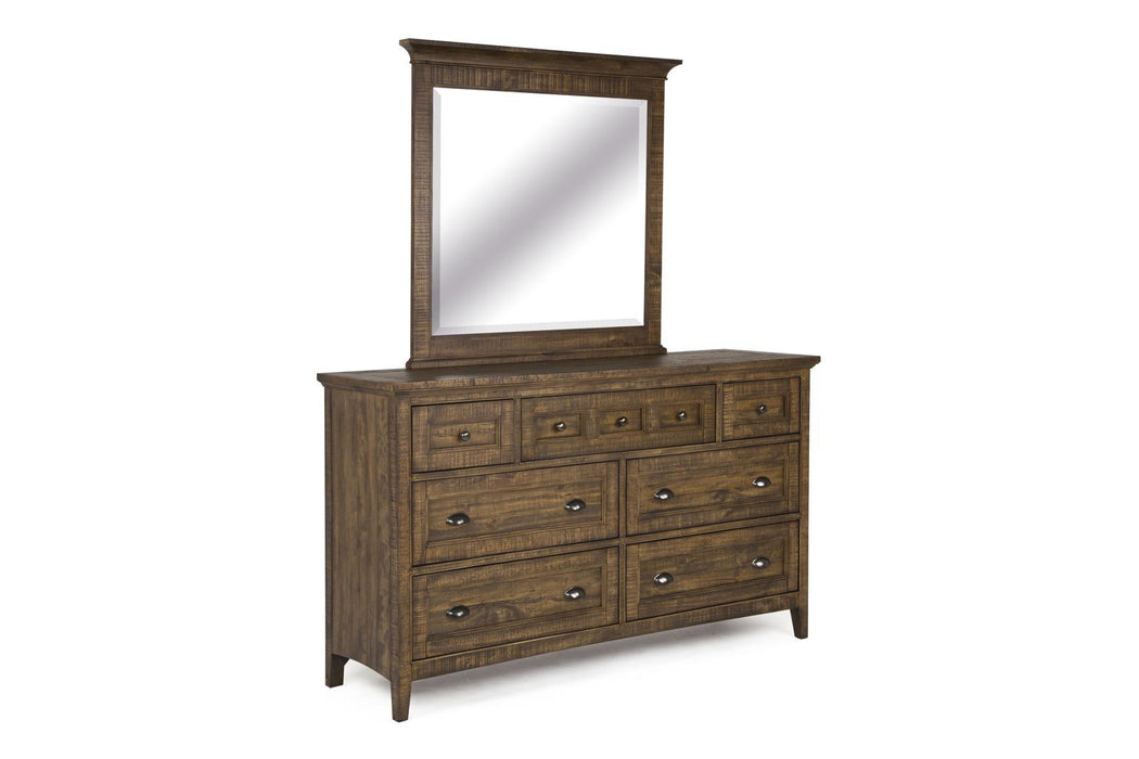Magnussen Furniture Bay Creek Landscape Mirror in Toasted Nutmeg
