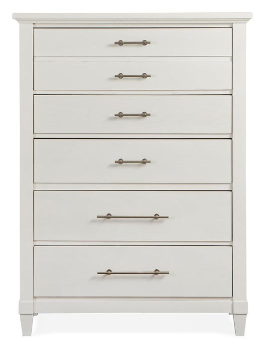 Magnussen Furniture Lola Bay 5 Drawer Chest in Seagull White