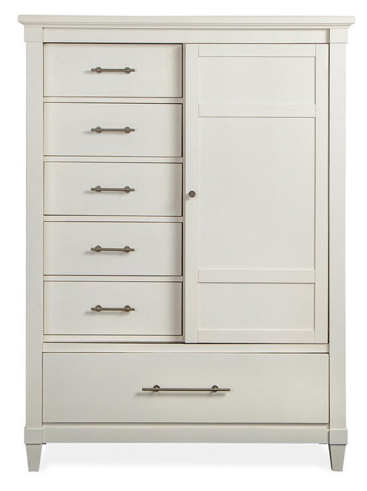 Magnussen Furniture Lola Bay Sliding Door Chest in Seagull White