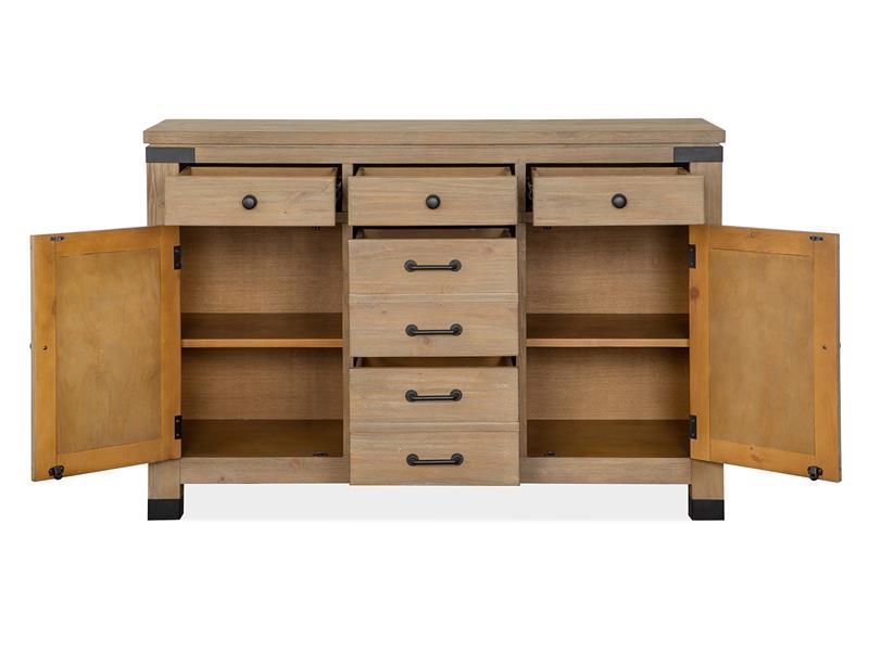 Magnussen Furniture Madison Heights Server in Weathered Fawn