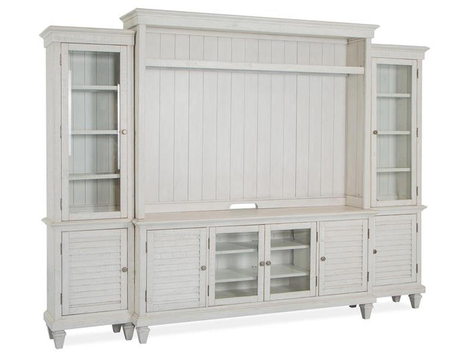 Magnussen Furniture Newport Entertainment Wall in Alabaster