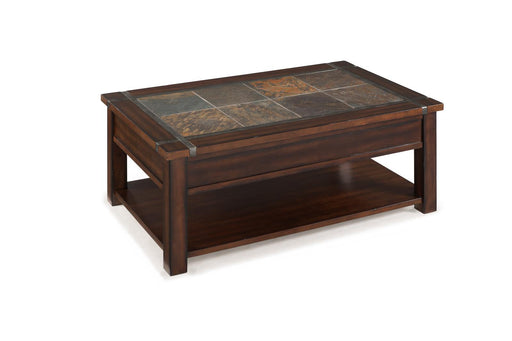 Magnussen Furniture Roanoke Rectangular Lift Top Cocktail Table in Cherry and Slate image