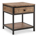 Magnussen Maguire Square End Table in Black and Weathered Barley image