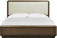 Magnussen Furniture Nouvel King Panel Bed w/Upholstered Headboard in Russet image