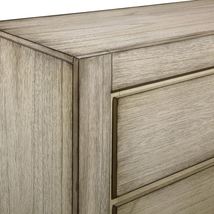 New Classic Furniture Ashland 5 Drawer Chest in Rustic White