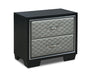 New Classic Furniture Luxor 2 Drawer Nightstand in Black/Silver image